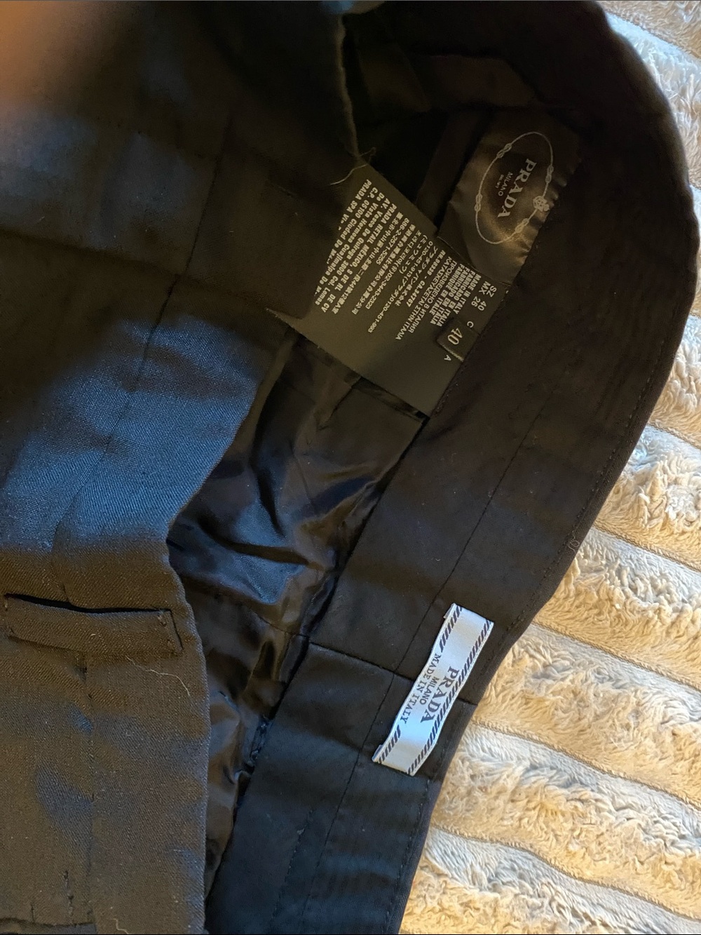 NWOT, Prada Black Woman’s – Classic Tailored Pants - Size 40